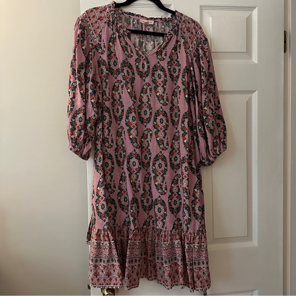 3/4 Sleeve A-Line Dress - Knox Rose in Pink Paisley /SMALL
